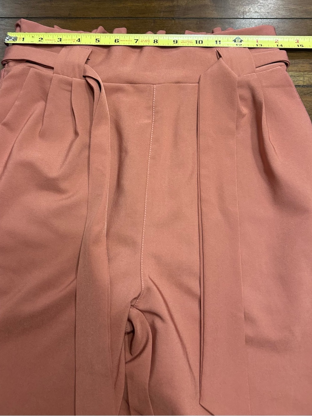 Grace Karin Pants Size Medium Mauve Tie Waist Tie Ankle - Picture 7 of 8